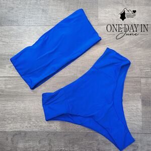 CharmLeaks Bandeau Bikini Swimsuit Size M